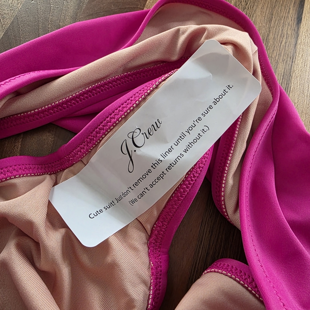 NEW J. Crew Hallie High Rise Radiant Fuschia Bikini Bottom Size 2X - Picture 3 of 6